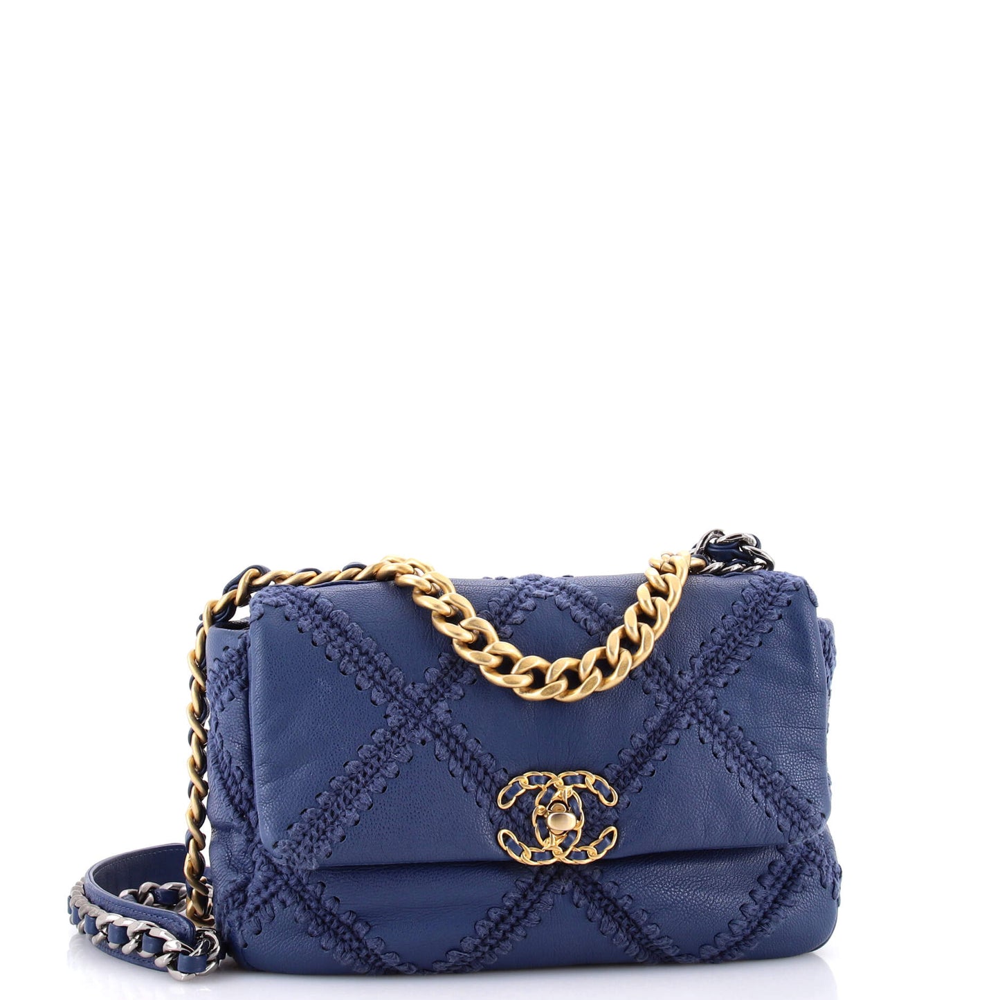 19 Flap Bag Crochet Quilted Calfskin Medium