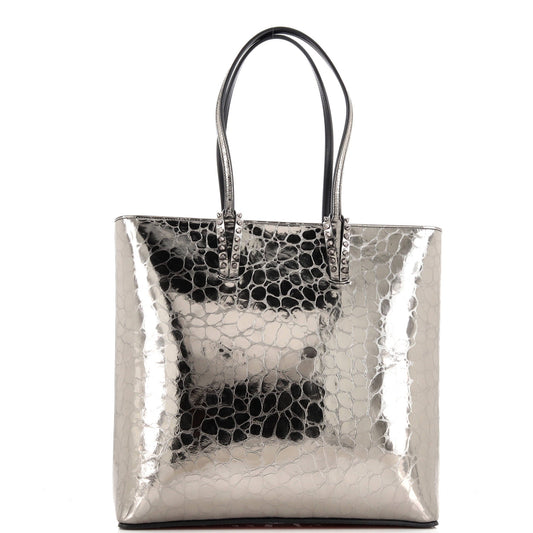Cabata North South Zipped Tote Crocodile Embossed Leather