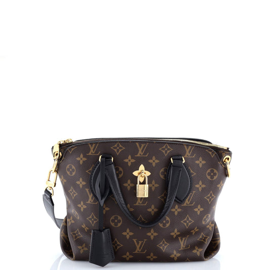 Flower Zipped Tote Monogram Canvas PM