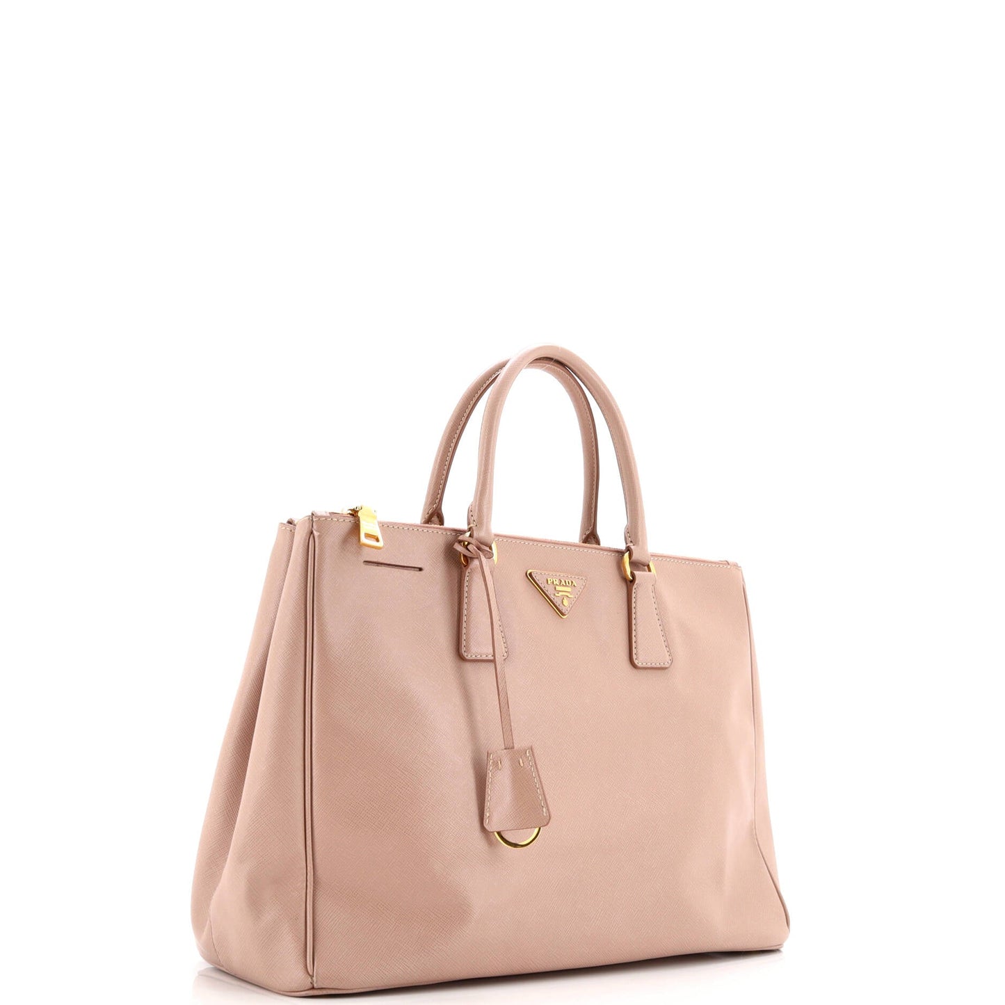 Double Zip Lux Tote Saffiano Leather Medium