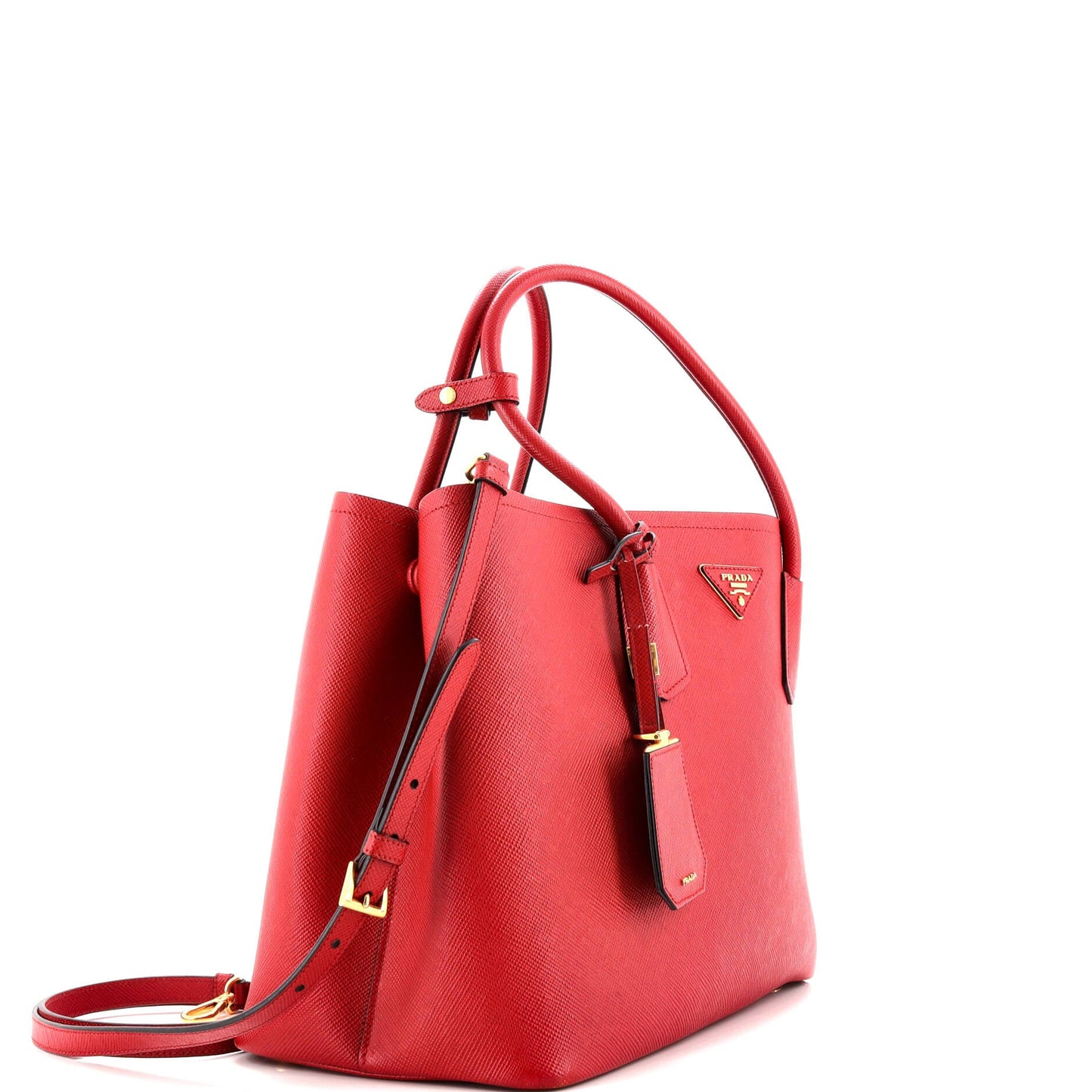 Cuir Double Tote Saffiano Leather Medium