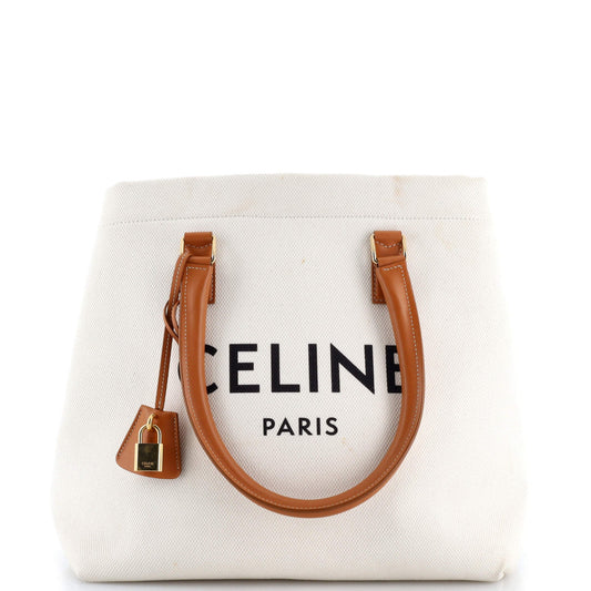 Horizontal Cabas Tote Canvas with Leather