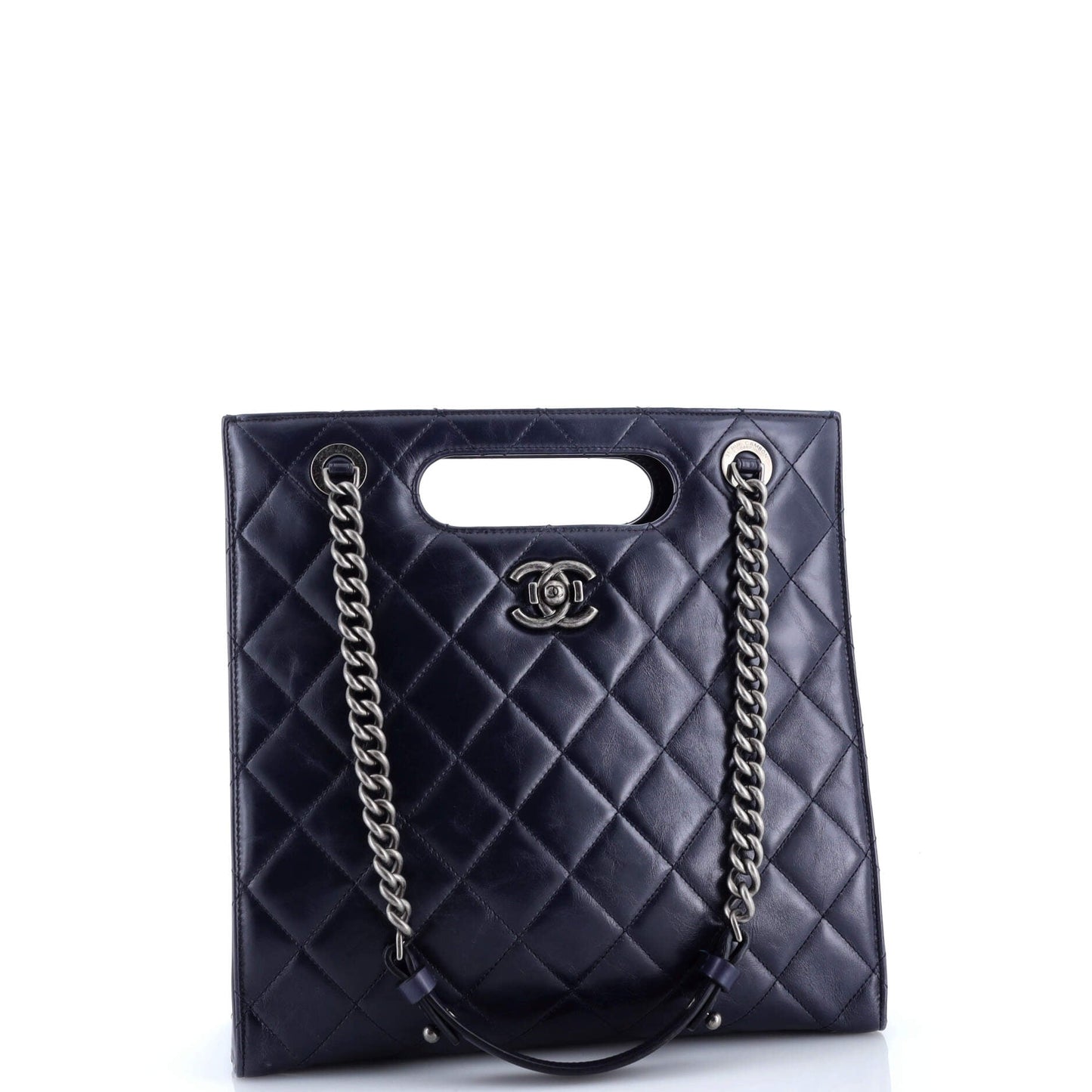 Perfect Edge Shopping Tote Quilted Goatskin Small