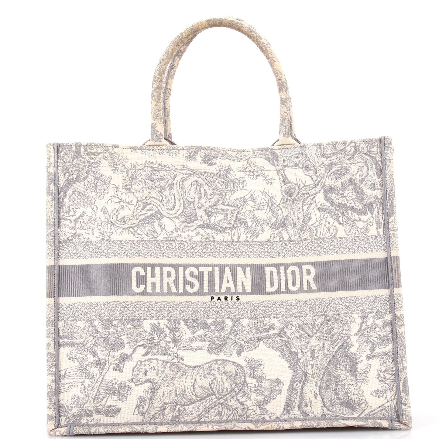 Book Tote Embroidered Canvas Large