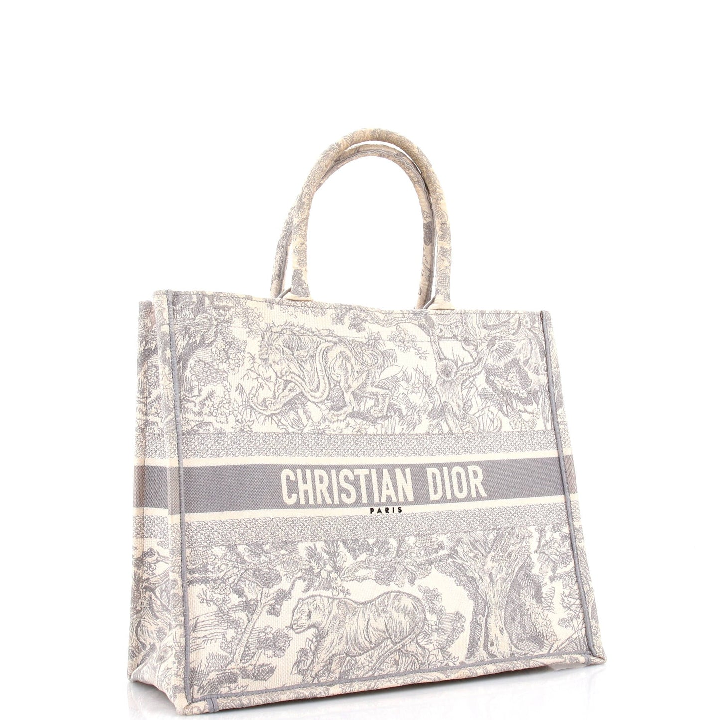 Book Tote Embroidered Canvas Large