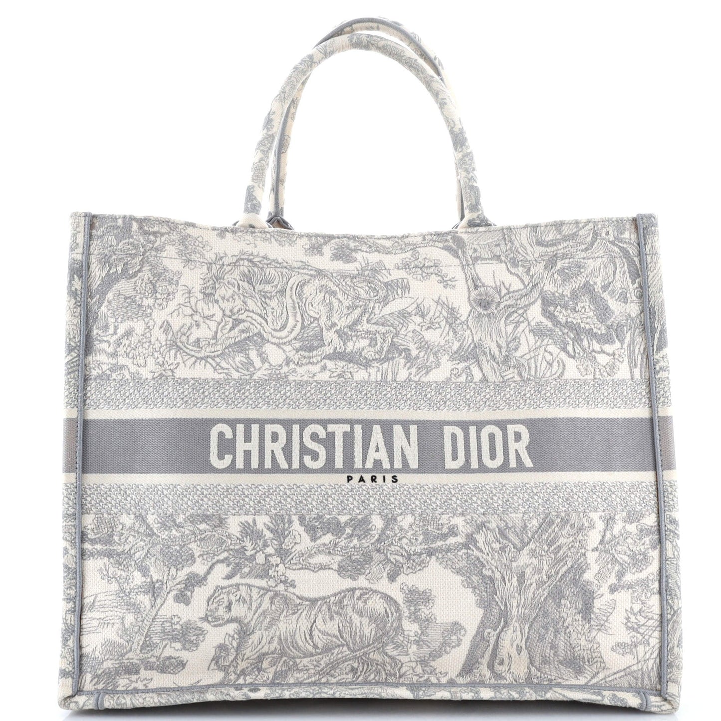 Book Tote Embroidered Canvas Large