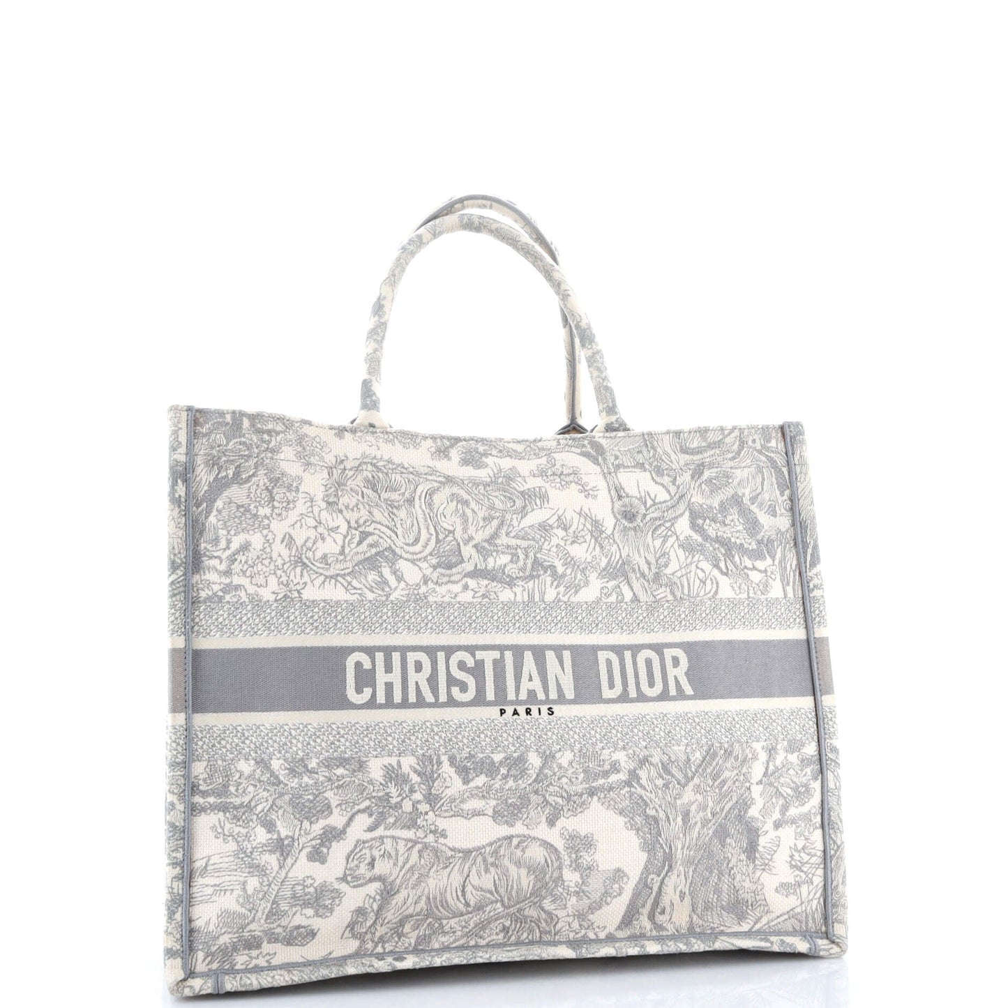 Book Tote Embroidered Canvas Large