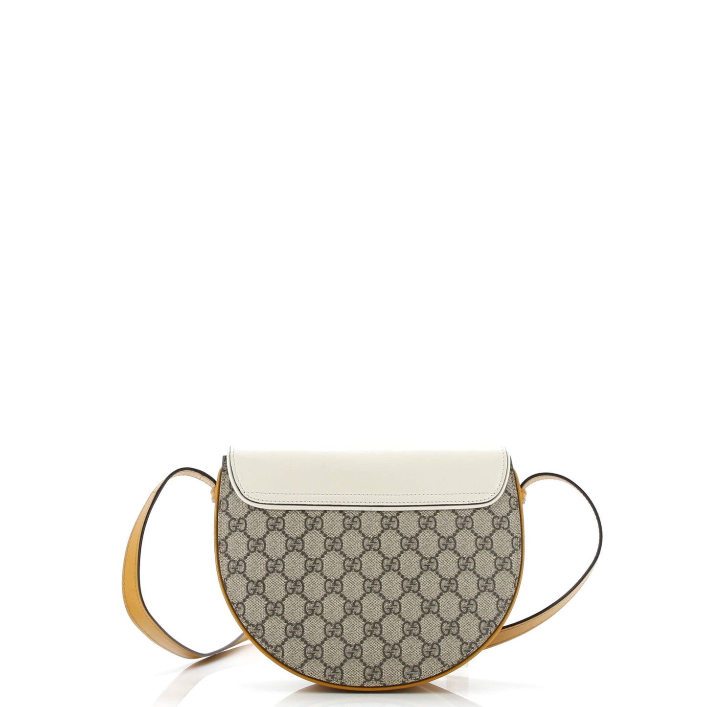 Padlock Saddle Shoulder Bag GG Coated Canvas and Leather Small