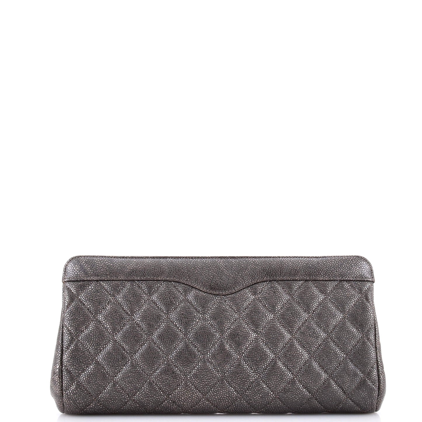 CC Frame Clutch Quilted Caviar Large