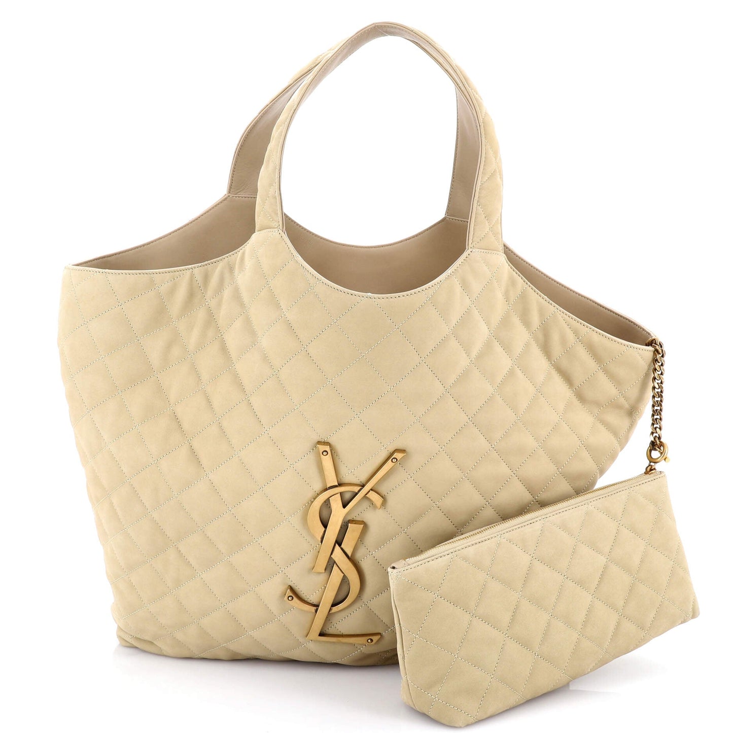 Icare Shopping Tote Quilted Suede Maxi