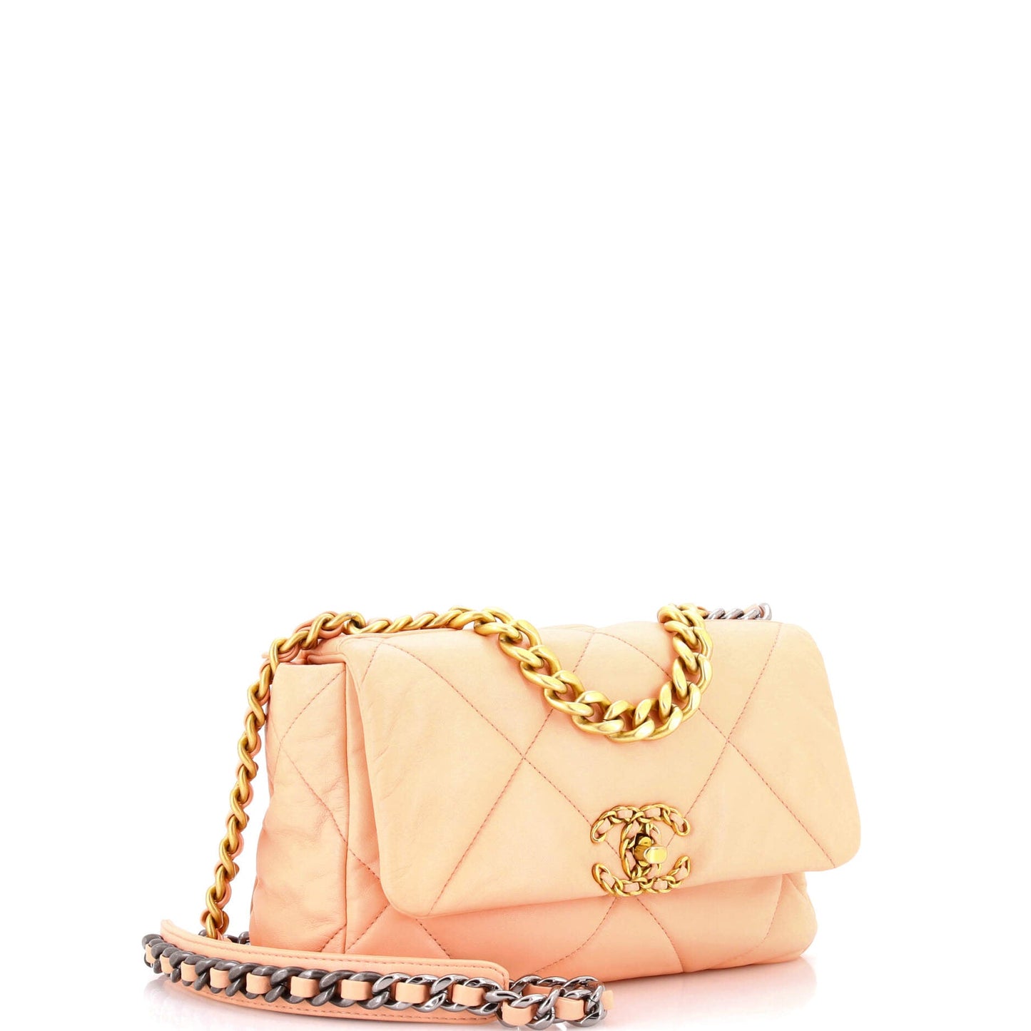 19 Flap Bag Quilted Leather Medium