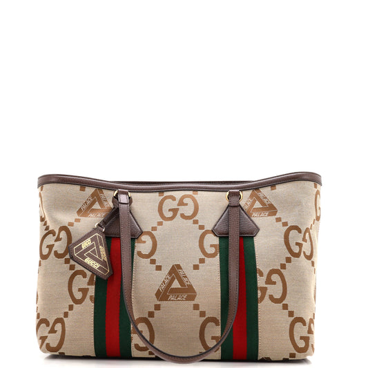 x Palace Web Shopper Tote Jumbo GG Tri-Ferg Logo Canvas Medium