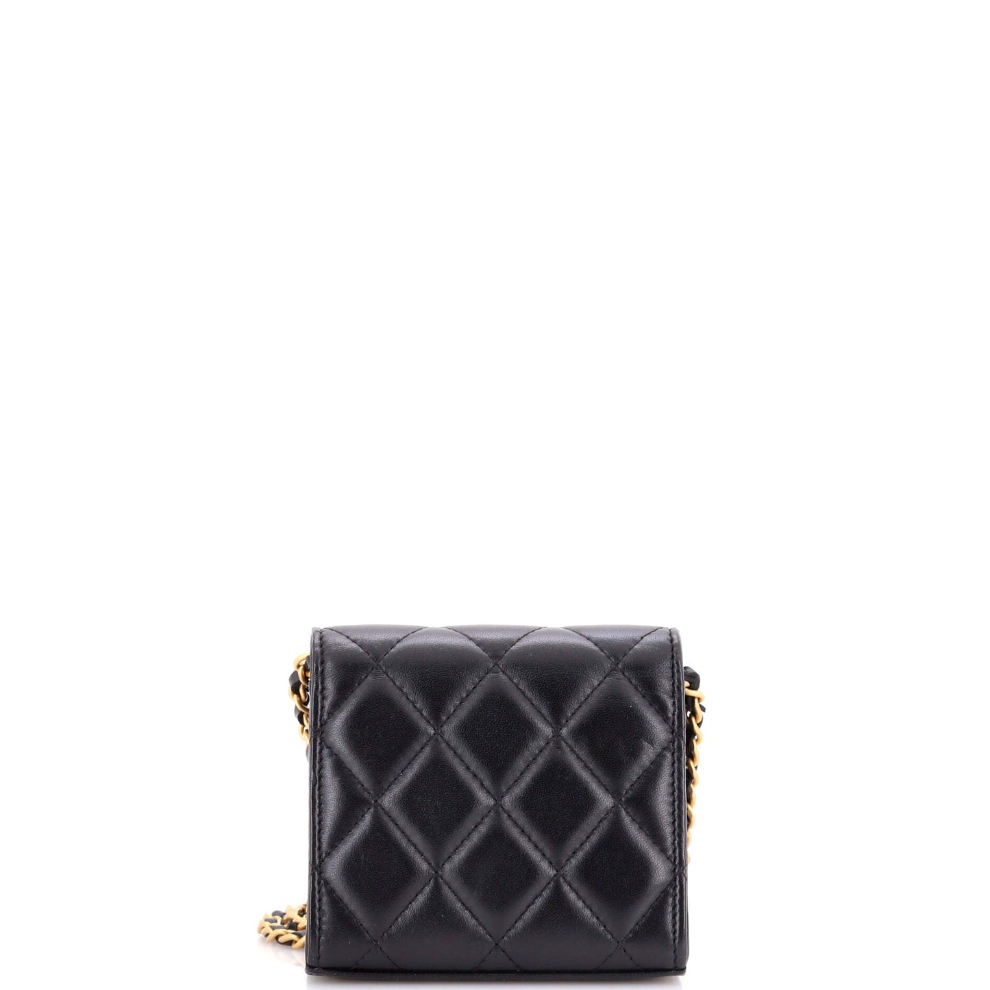 Coco Love CC Heart Clutch with Chain Quilted Lambskin Mini