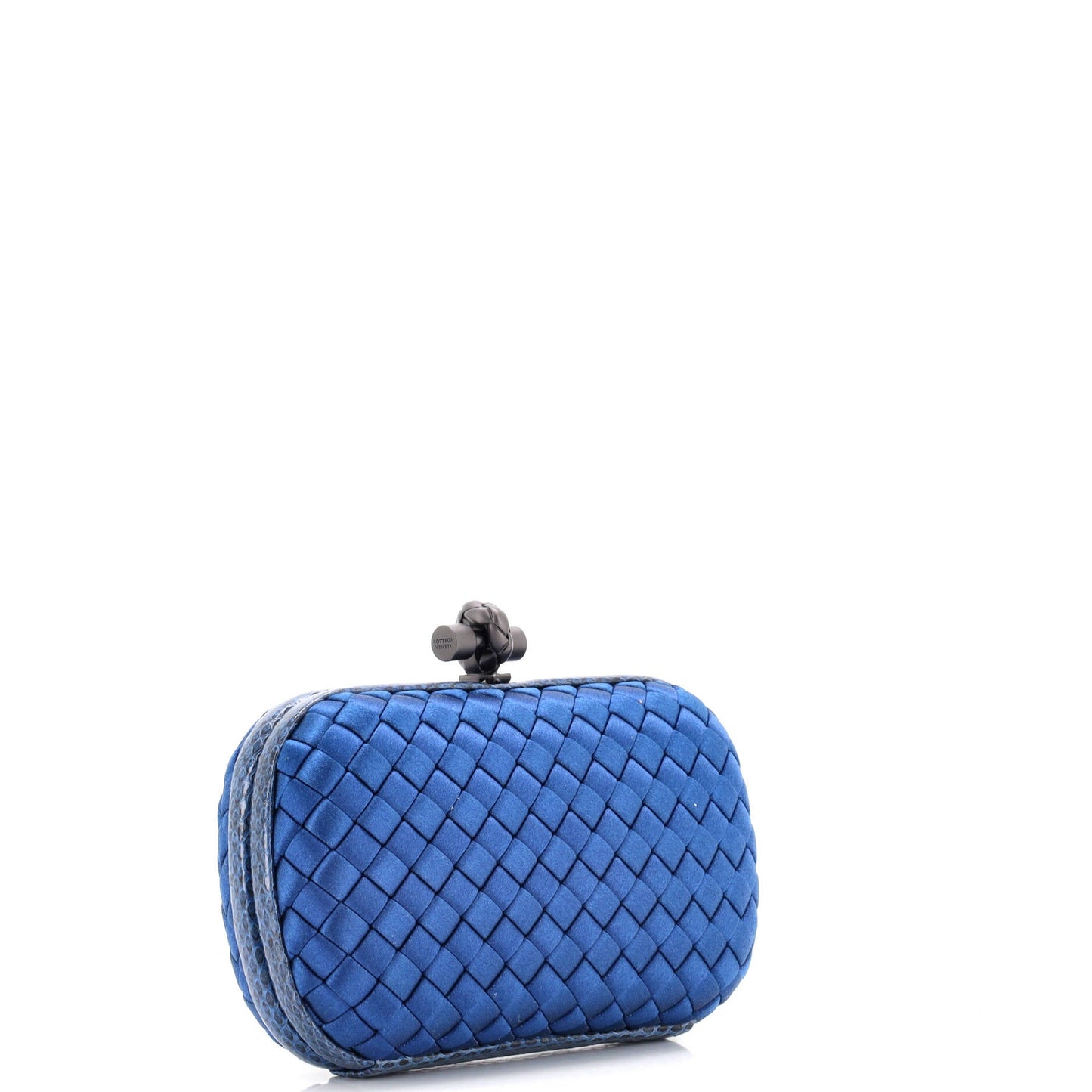 Box Knot Clutch Intrecciato Satin Small