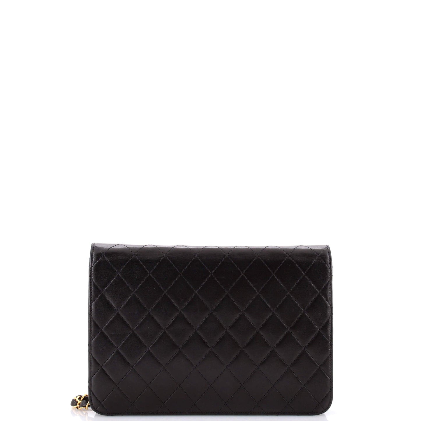 Vintage Clutch with Chain Quilted Leather Medium