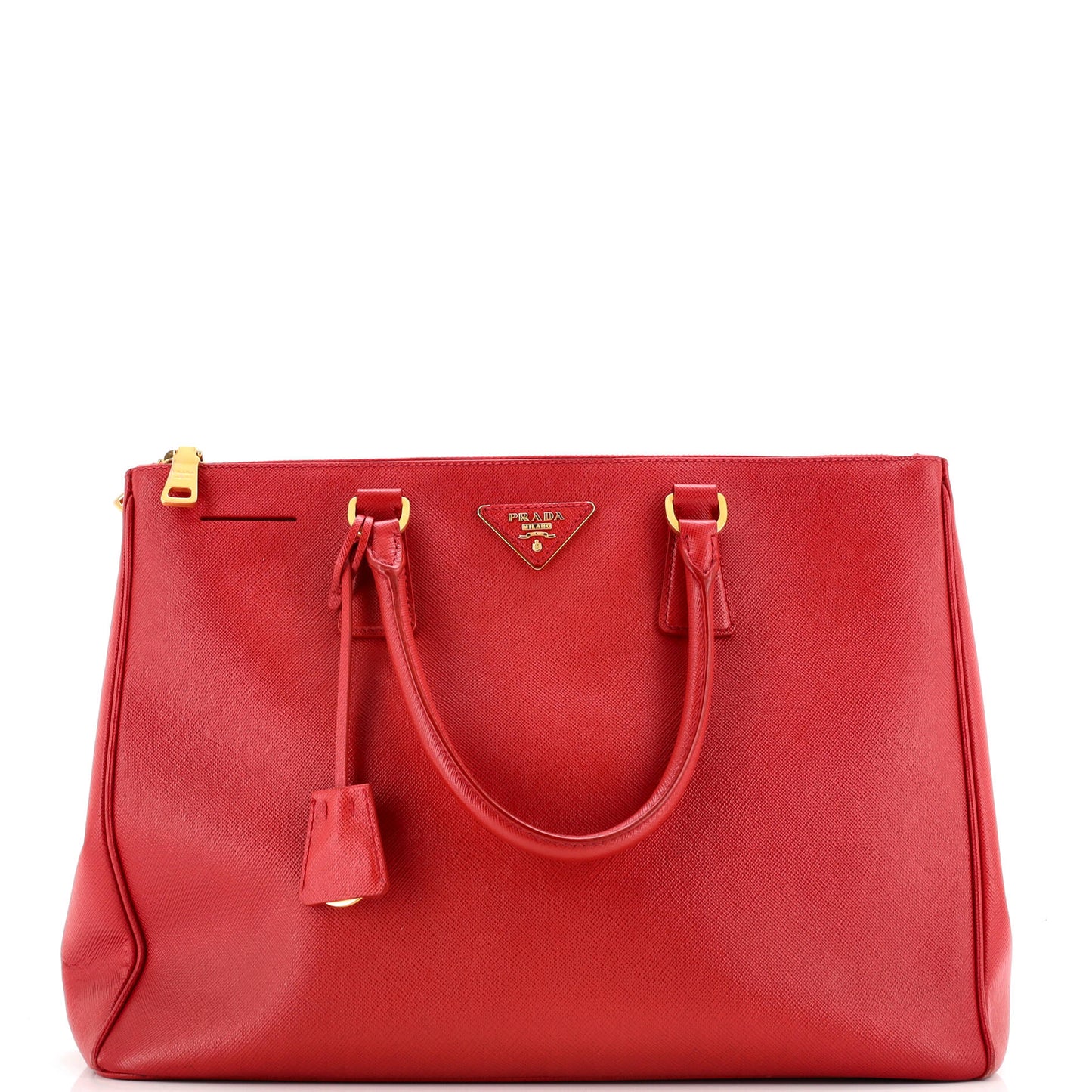 Double Zip Lux Tote Saffiano Leather Medium