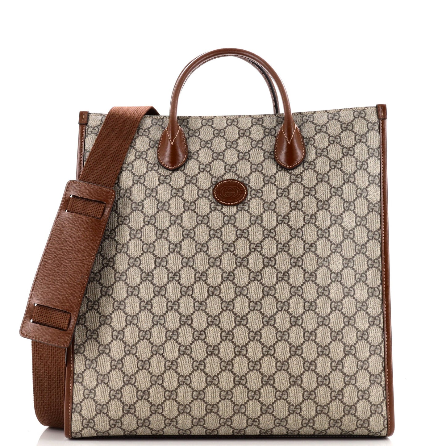 Interlocking G Tote GG Coated Canvas Vertical