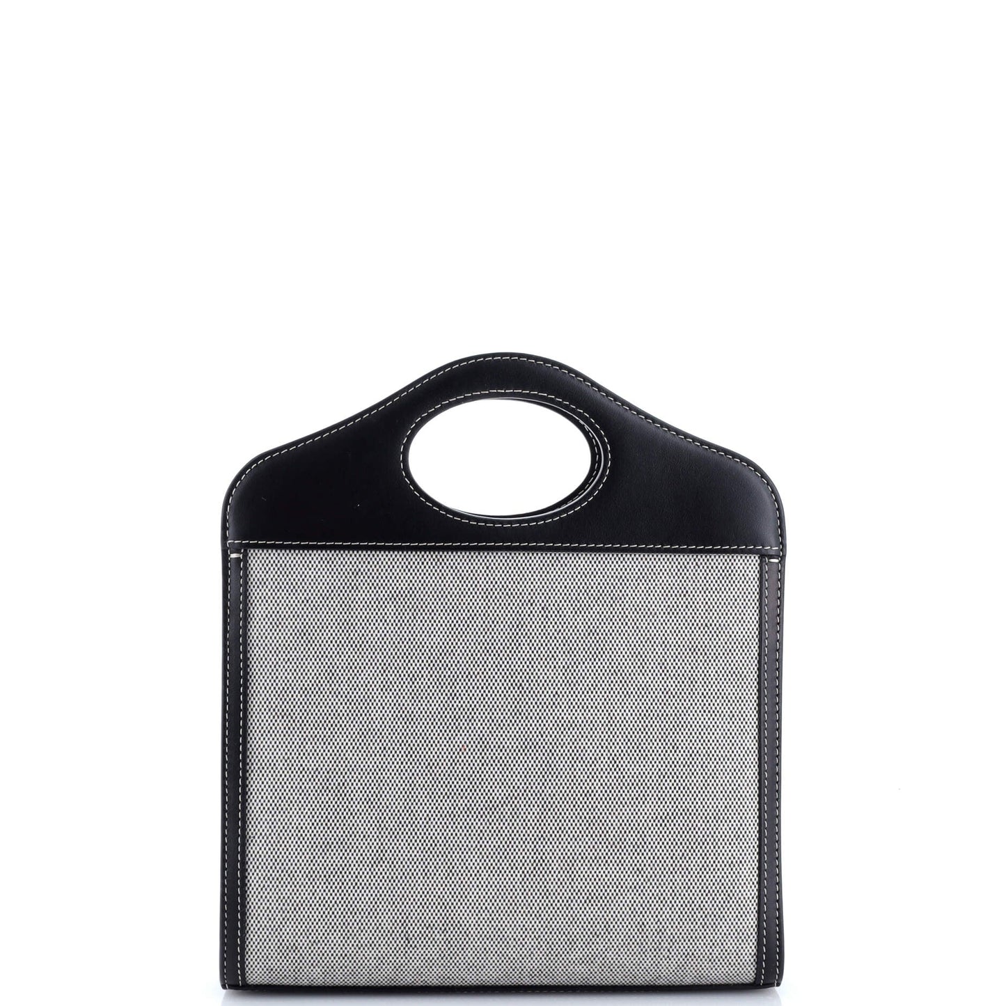 Logo Pocket Tote Canvas with Leather Mini