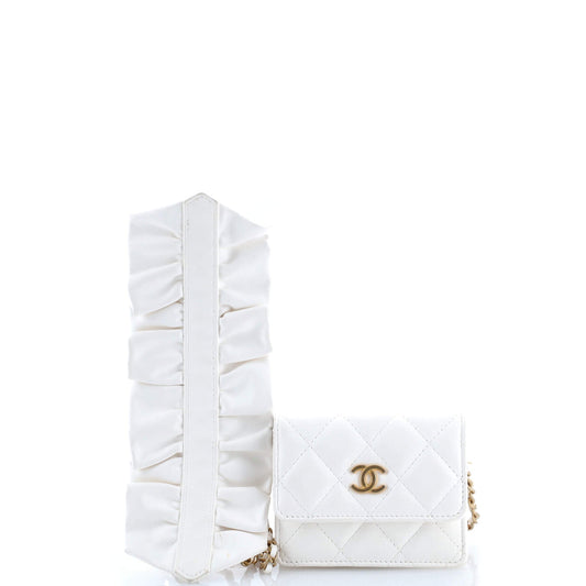 Romance Clutch With Chain Quilted Lambskin Mini