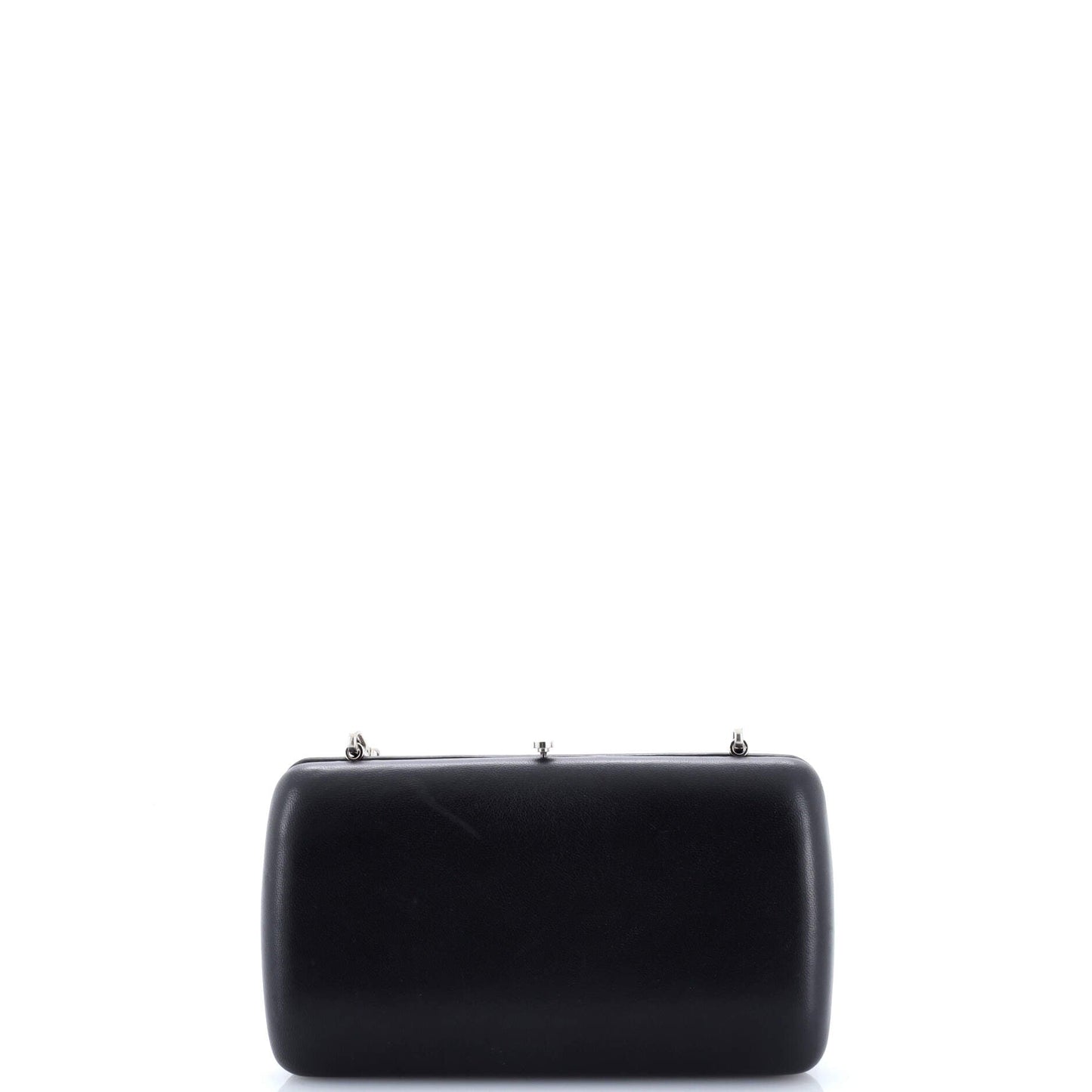 Logo Convertible Chain Box Clutch Leather