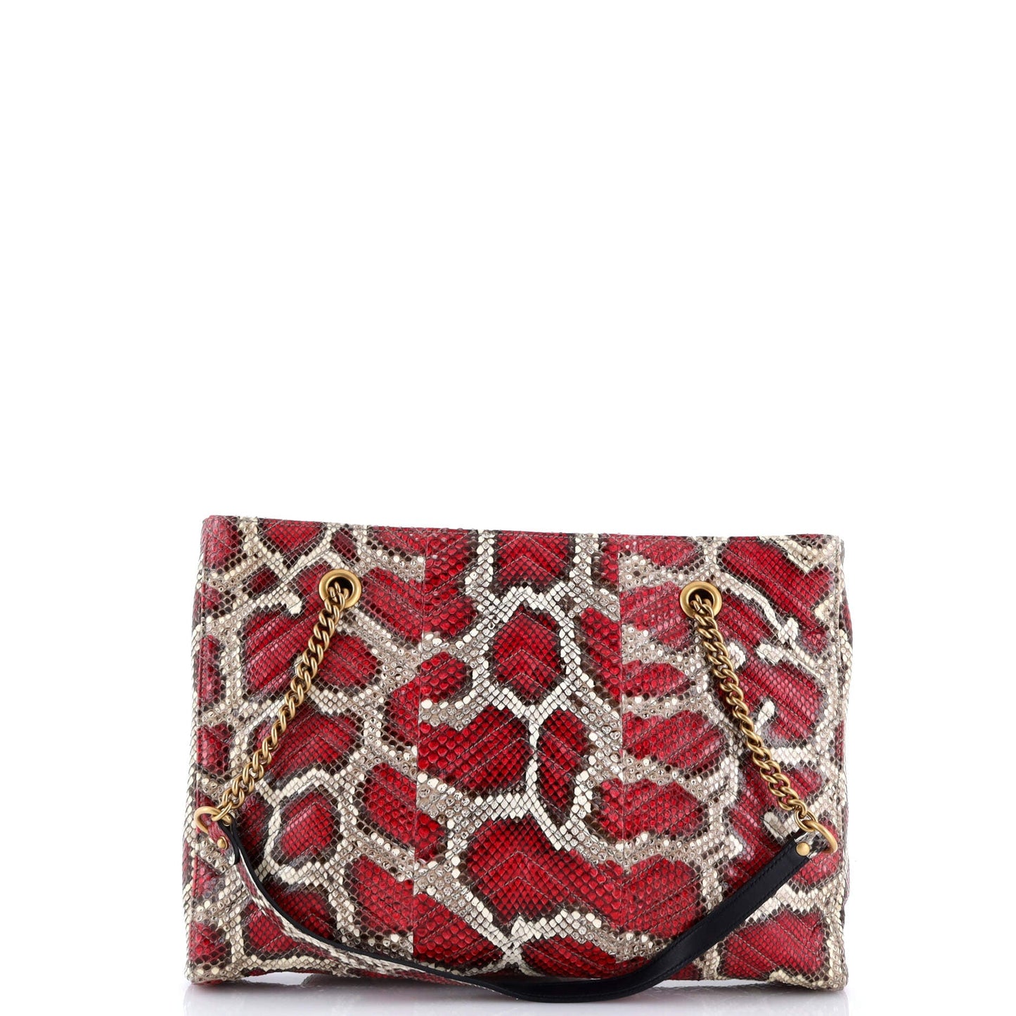 GG Marmont Zip Tote Matelasse Python Medium