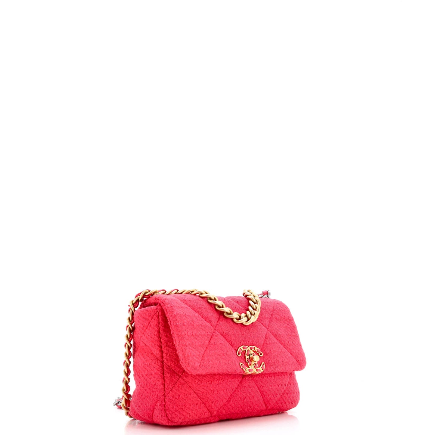 19 Flap Bag Quilted Tweed Medium