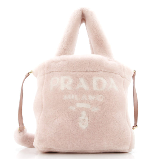 Logo Tote Shearling Mini