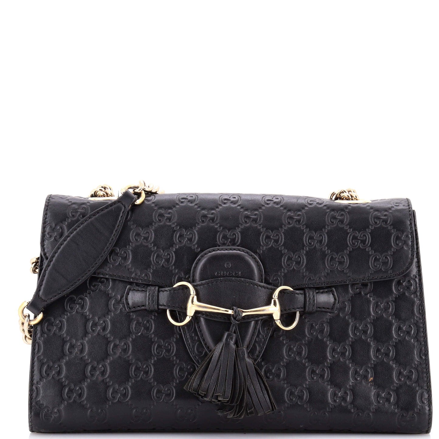 Emily Chain Flap Bag Guccissima Leather Medium