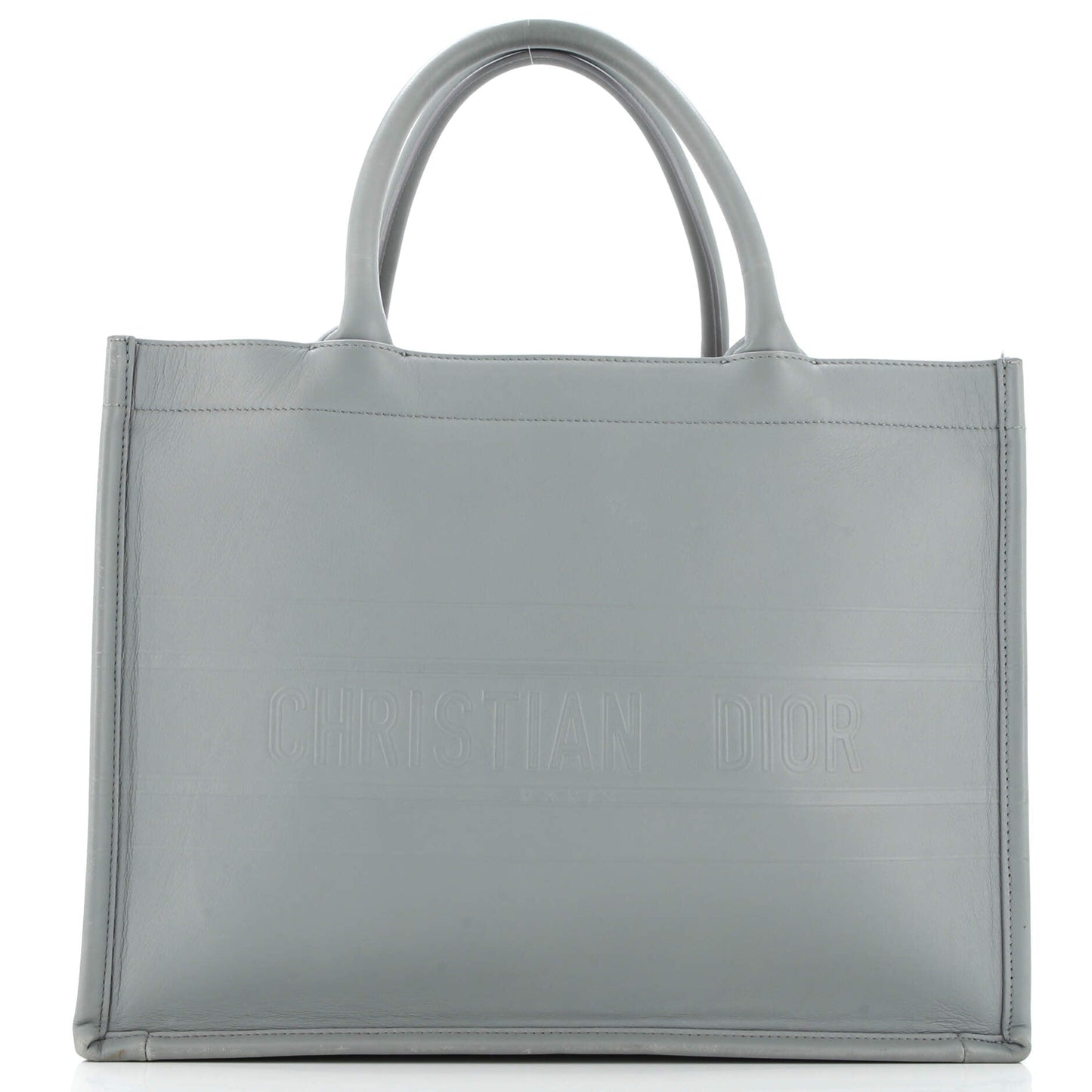 Book Tote Embossed Leather Medium