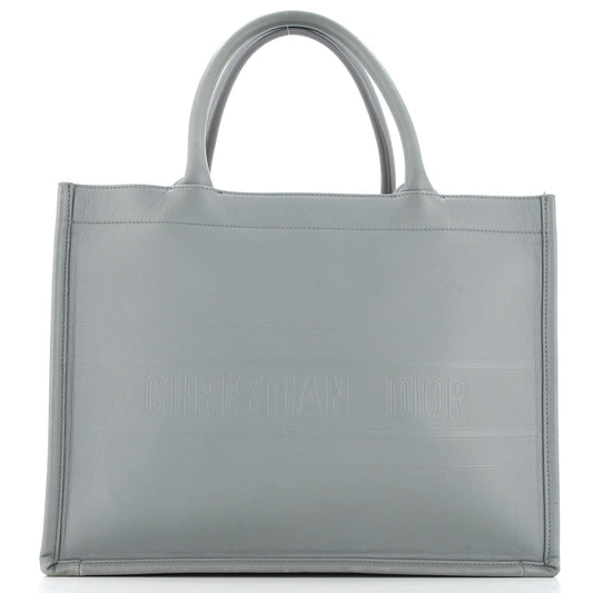 Book Tote Embossed Leather Medium