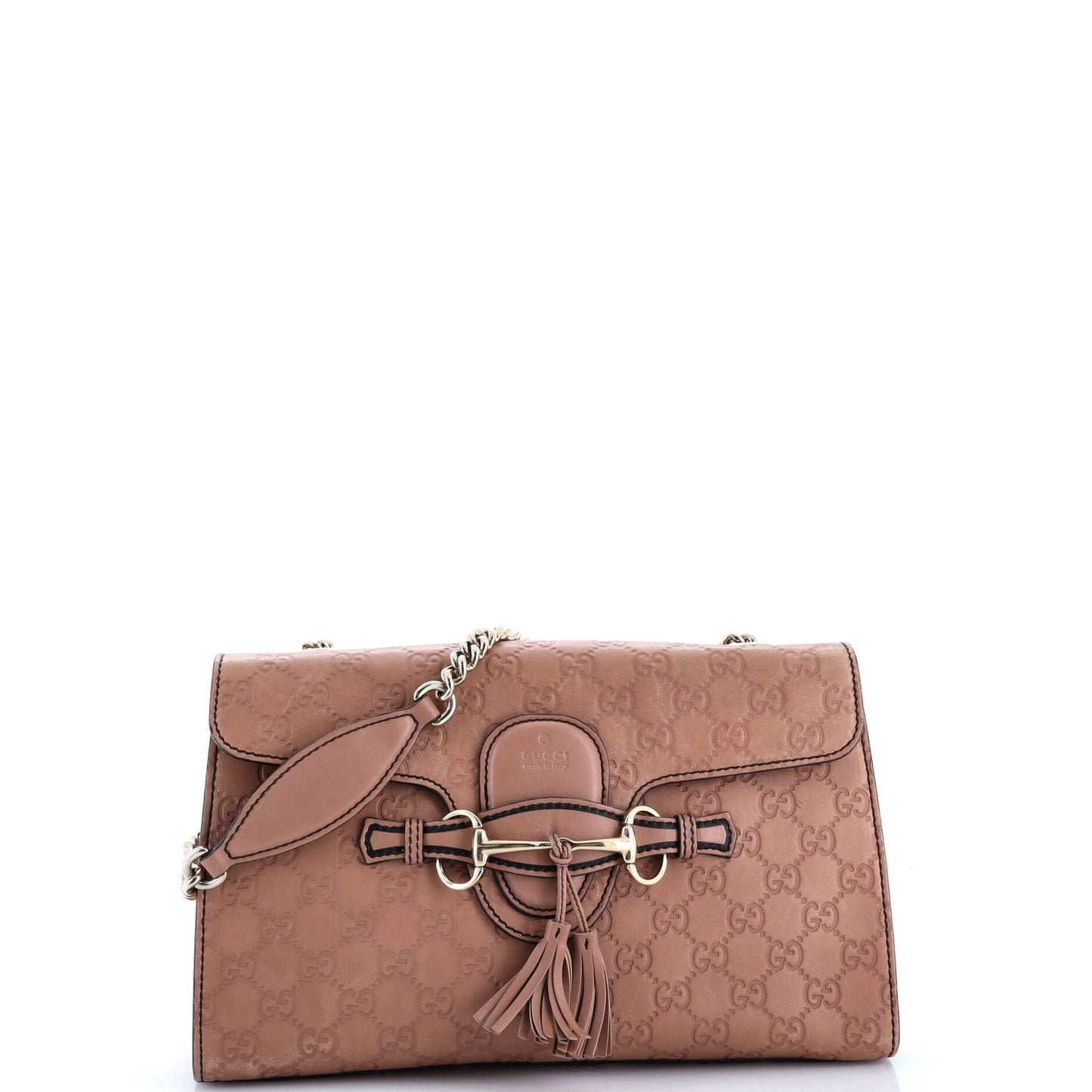 Emily Chain Flap Bag Guccissima Leather Medium