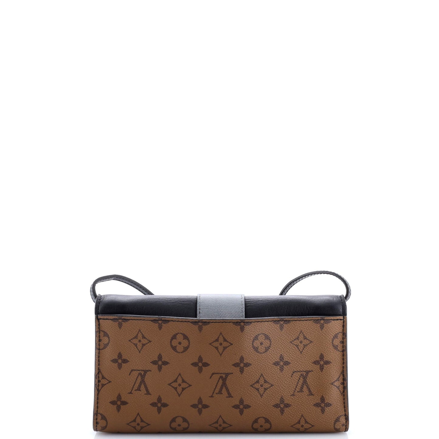 Column Clutch Reverse Monogram Canvas with Calfskin