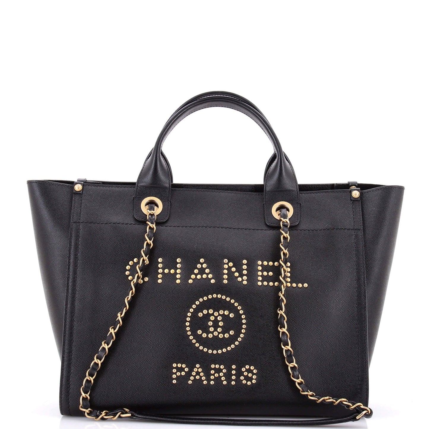 Deauville Tote Studded Caviar Small