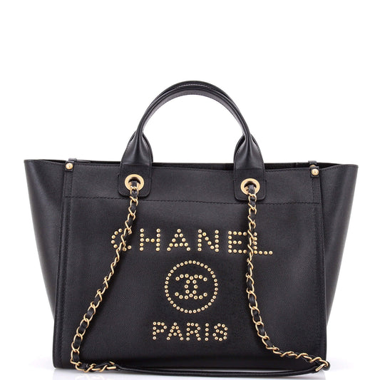 Deauville Tote Studded Caviar Small