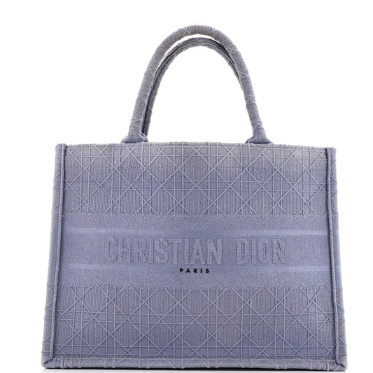 Book Tote Cannage Embroidered Canvas Medium