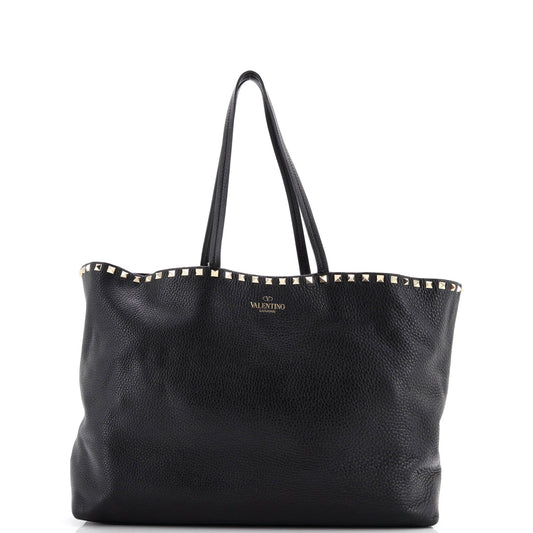 Rockstud Shopper Tote Leather Large