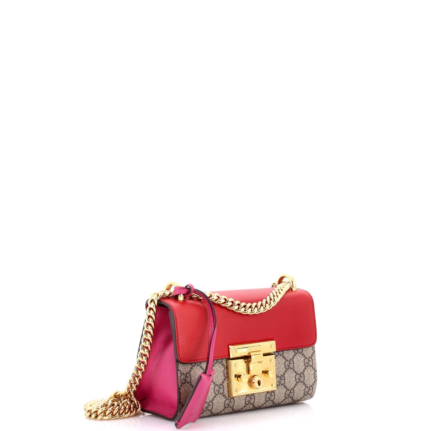 Padlock Shoulder Bag GG Coated Canvas and Leather Small