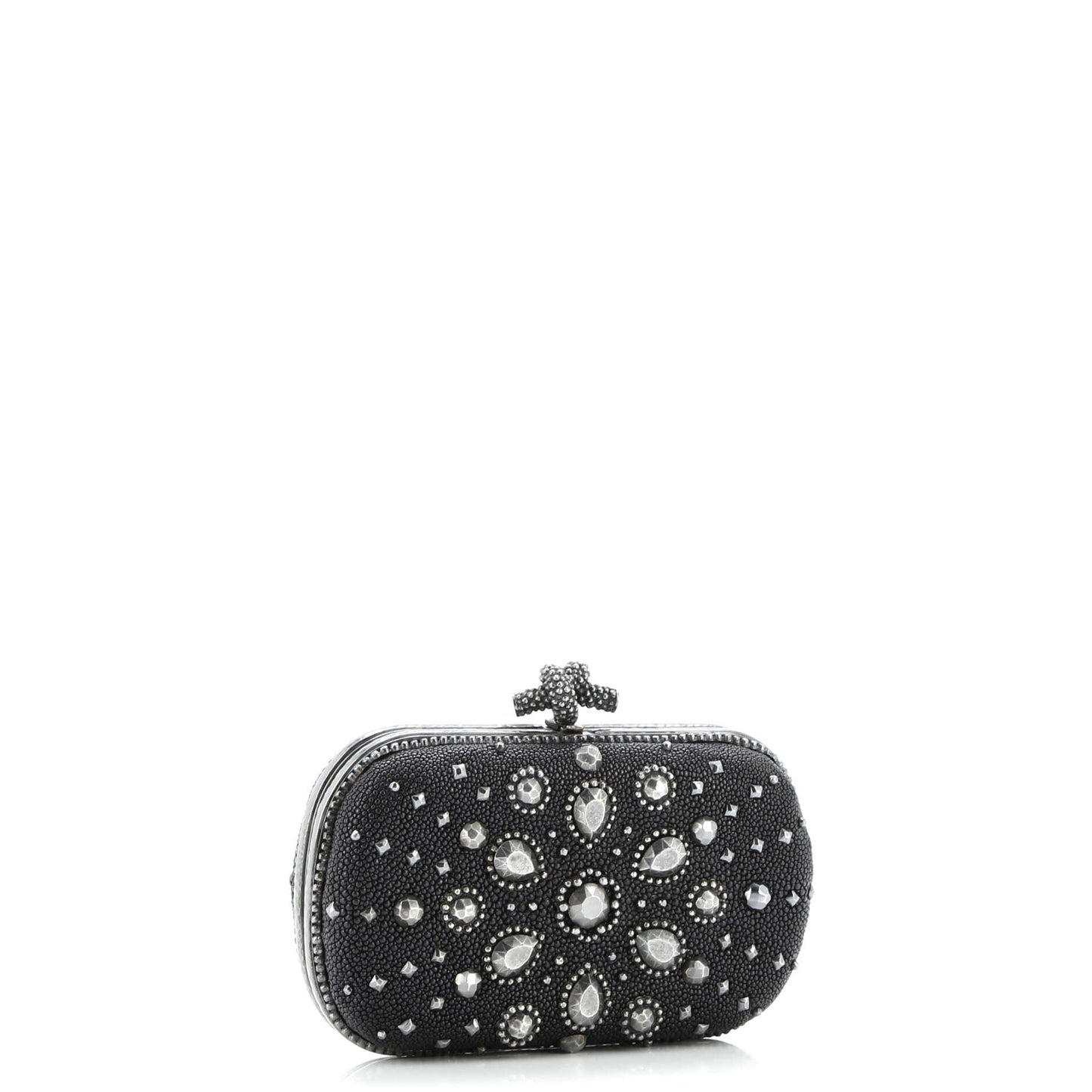 Box Knot Clutch Embellished Stingray Small