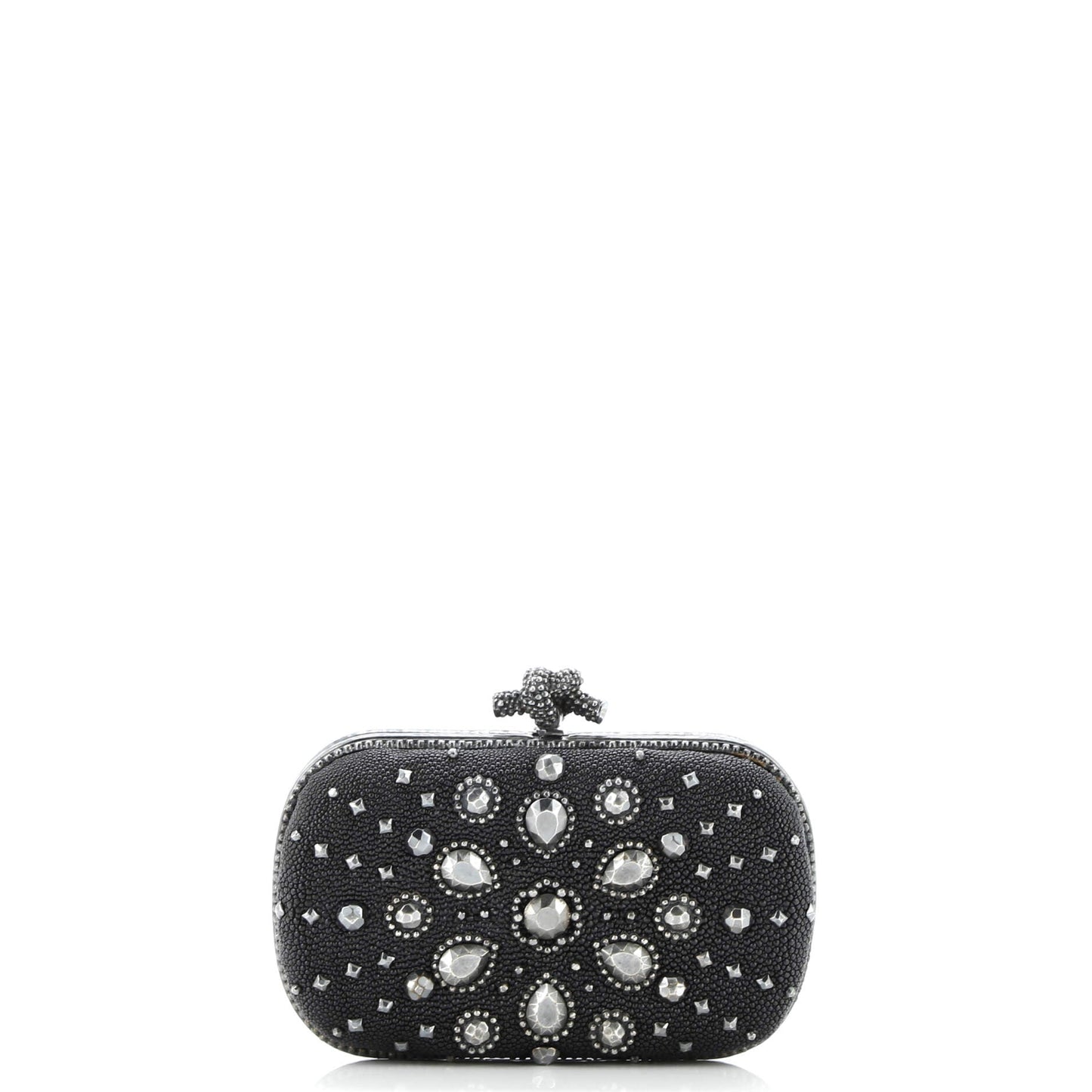 Box Knot Clutch Embellished Stingray Small