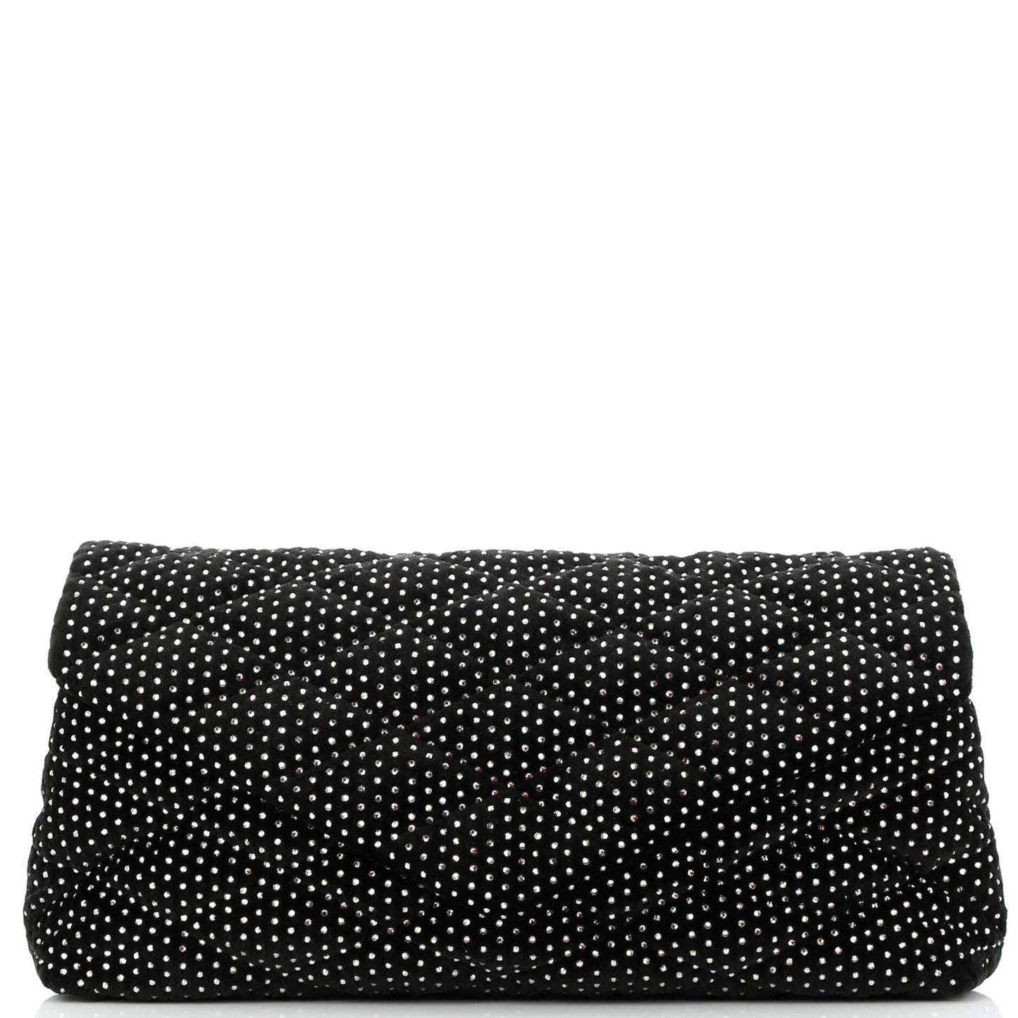 Sade Puffer Envelope Clutch Crystal Embellished Velvet Large
