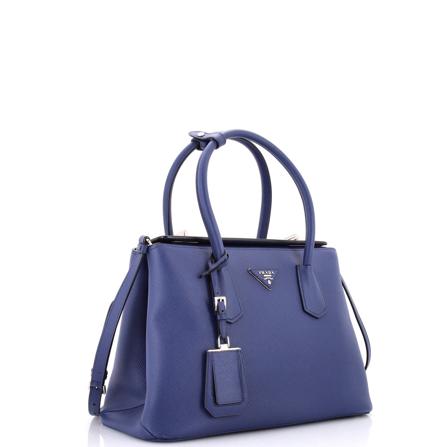 Turnlock Cuir Twin Tote Saffiano Leather Small