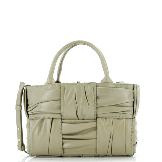 Arco Tote Maxi Intrecciato Plisse Leather Mini
