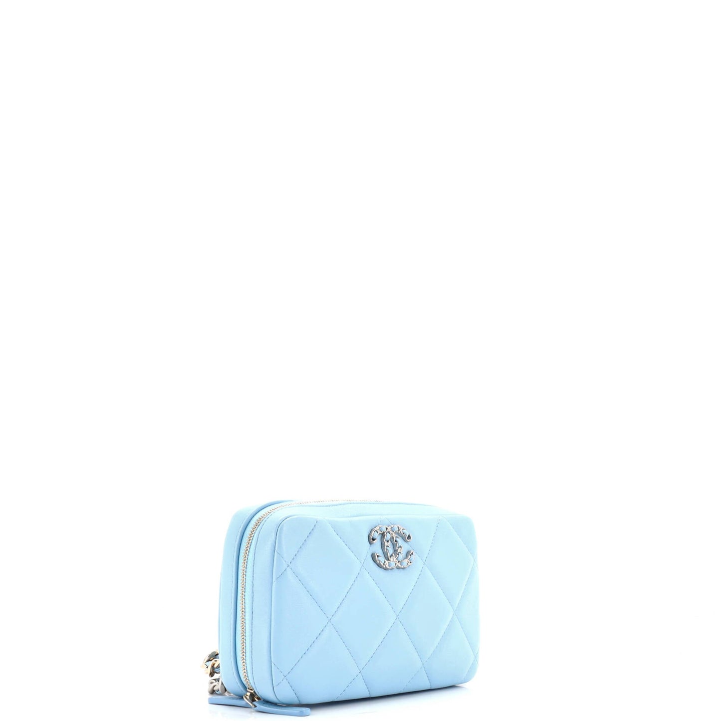 19 Zipped Phone Holder Crossbody Bag Quilted Lambskin