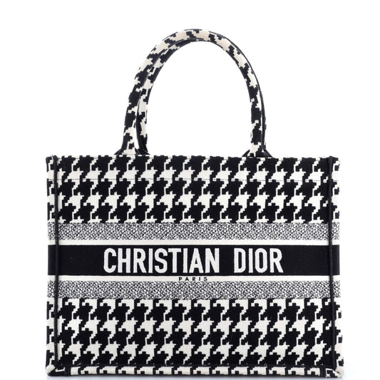 Book Tote Houndstooth Canvas Medium