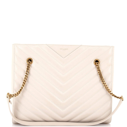 Tribeca Shopping Tote Matelasse Chevron Leather Medium