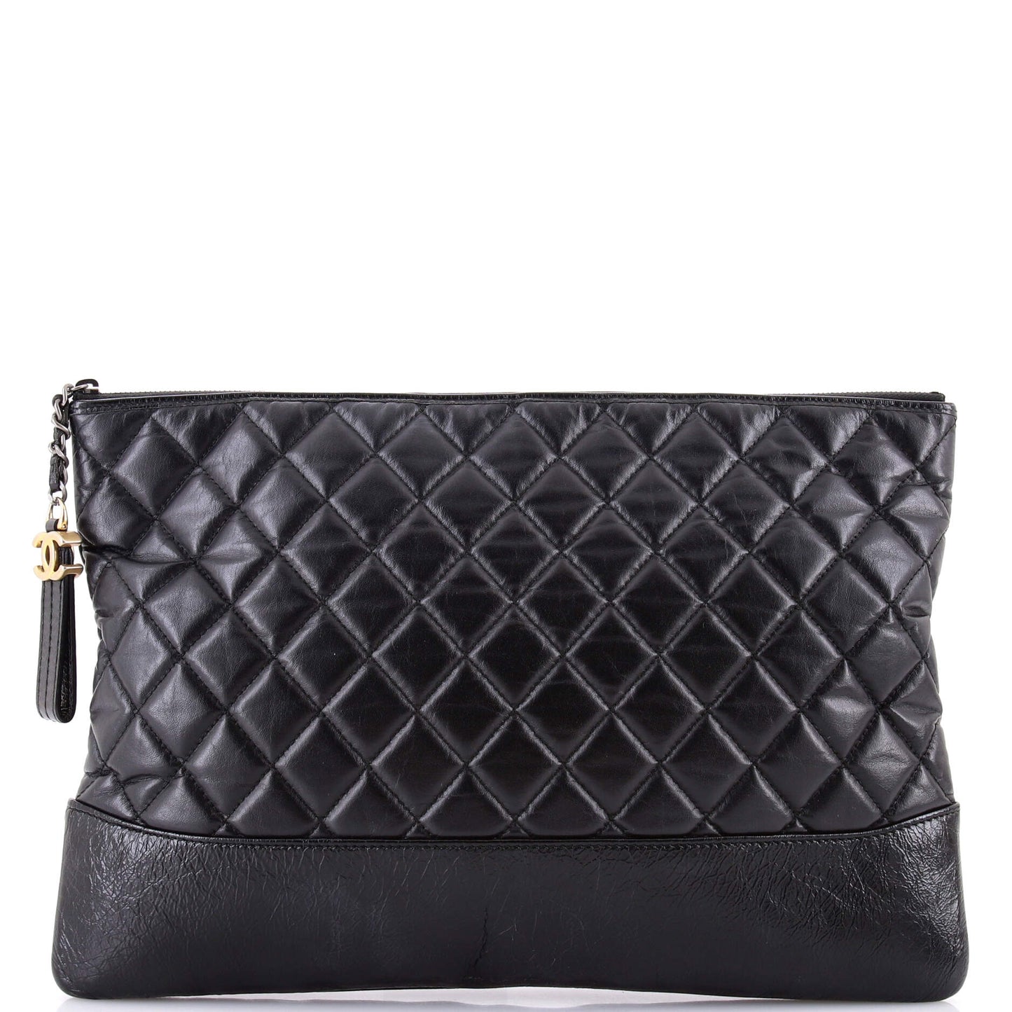 Gabrielle O Case Clutch Quilted Aged Calfskin Large
