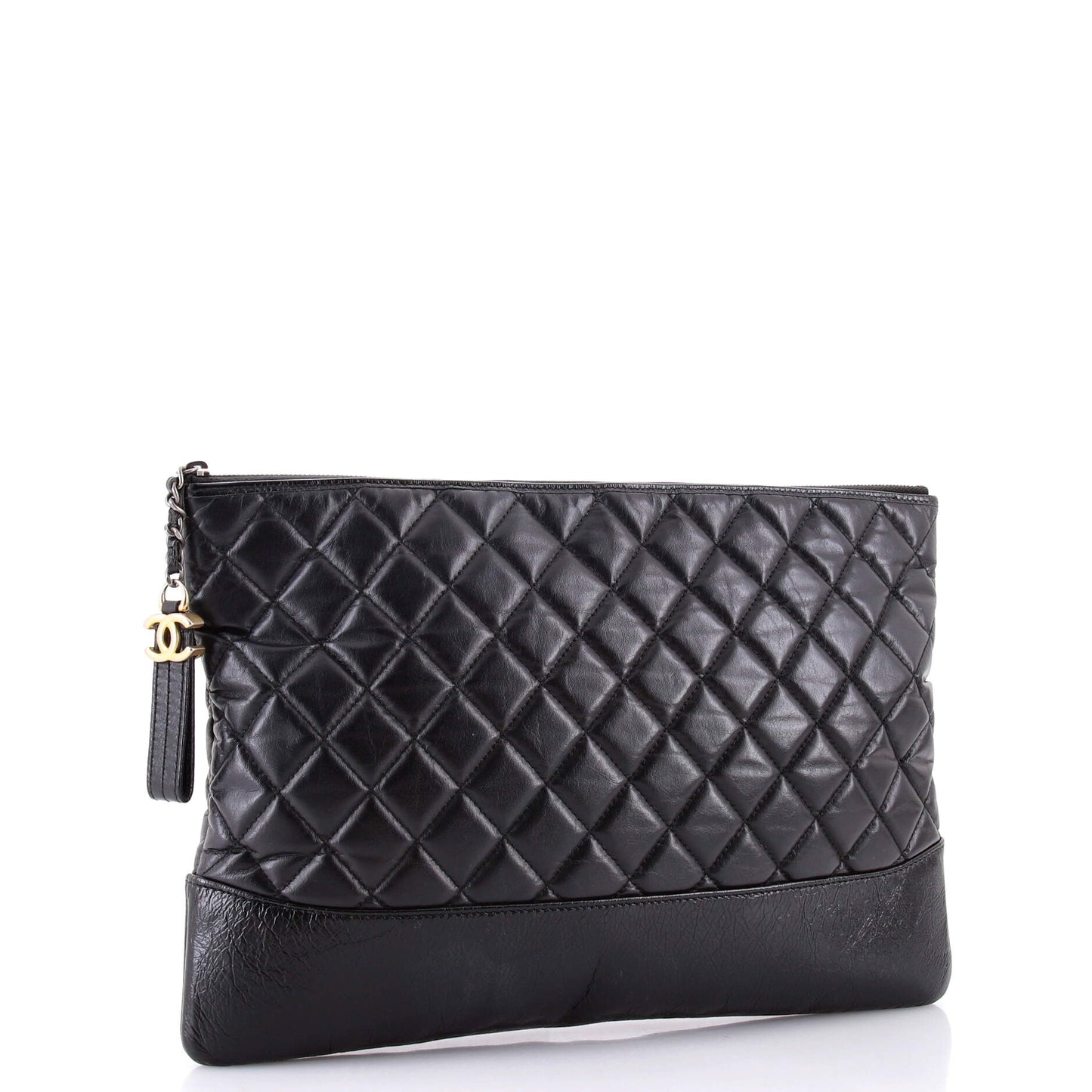 Gabrielle O Case Clutch Quilted Aged Calfskin Large