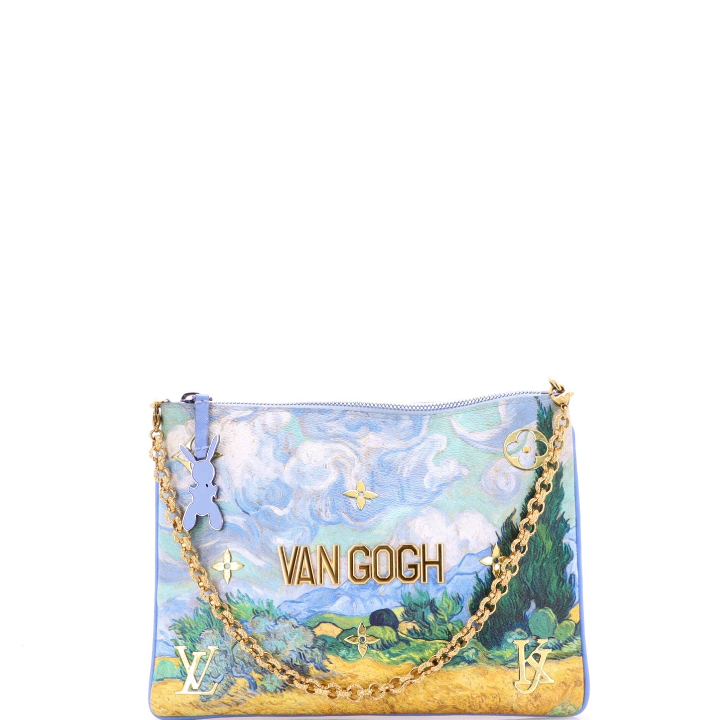 Pochette Clutch Limited Edition Jeff Koons Van Gogh Print Canvas