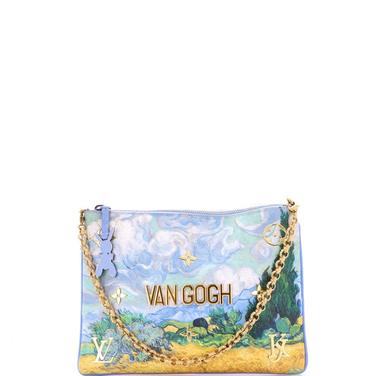 Pochette Clutch Limited Edition Jeff Koons Van Gogh Print Canvas