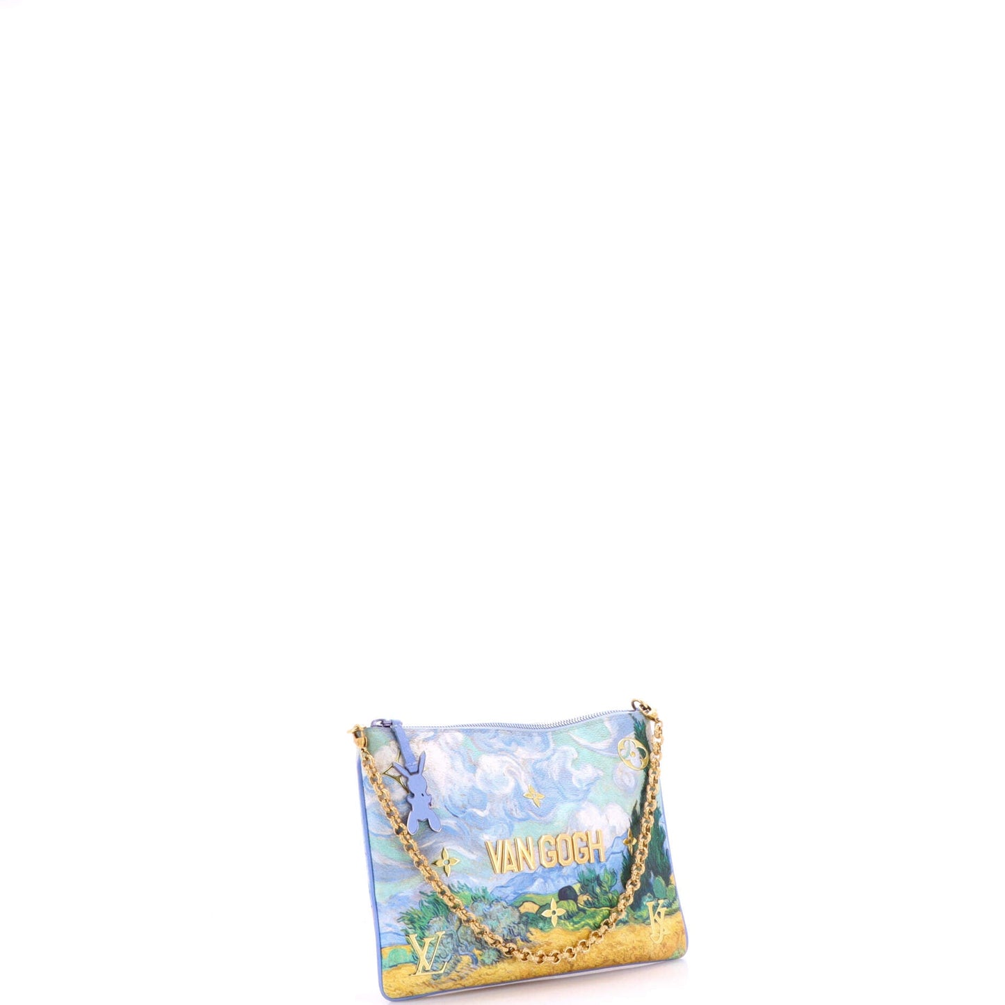 Pochette Clutch Limited Edition Jeff Koons Van Gogh Print Canvas
